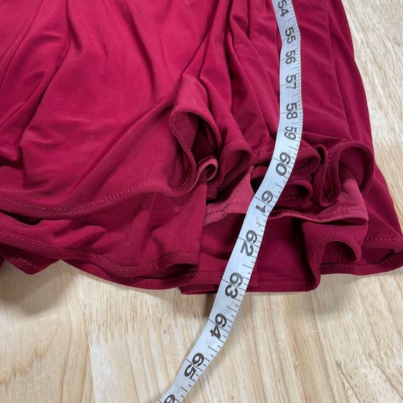 Mac Duggal NWT Fabulouss V-neck Pleated Twisted Waist Gown Cape Sleeve Size 16W - Picture 8 of 9